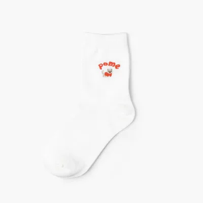 POME Mid Носки для взрослых; носки для домашних собак; Teckel Beagle Pome Collie Dachshund Shetland shettie; яркие розовые; Макаруны; Хаски; Пудель; полдень - Цвет: POME Mid