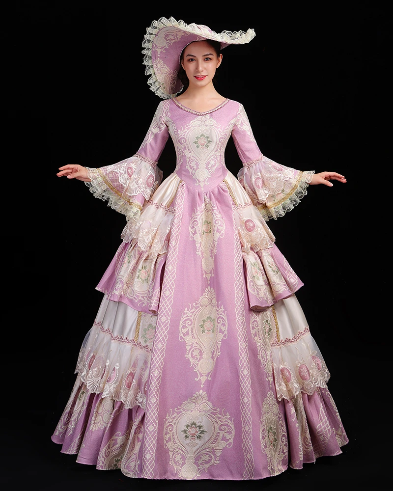 Элитные корт рококо барокко Marie Antoinette Бальные платья 18 век Ренессанс, платье для женщин