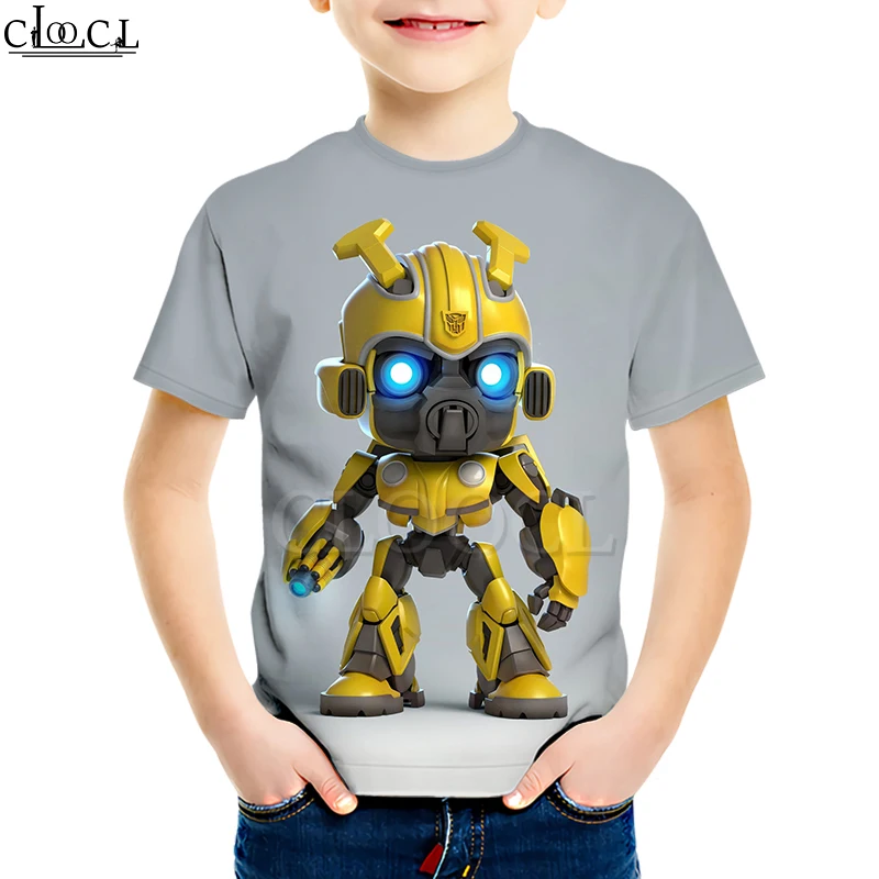 Kids T shirt 7 Одежда для маленькой дочки; футболка с рисунком супергероя Бамблби; футболки с короткими рукавами и 3D принтом для мальчиков и девочек; Повседневные детские топы для малышей - Цвет: Kids T shirt 7