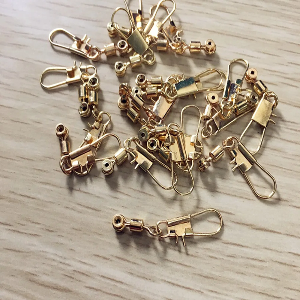 Fishing Tools Fishing Accessories Fishing Tool Fishing Swivels Fishing Tackle Fishing Beads Fishing Hook 10-20pcs/lot Sea bean with golden copper head Bobber Space Beans fishing swivels hook pin Connector fishing Tools Accessories