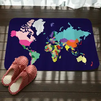 

Color Vintage World Map Doorway Carpets Rugs For Living Room Bedroom Decor Non-slip Floor Mat Kitchen Bathroom Doormat Clean Mat
