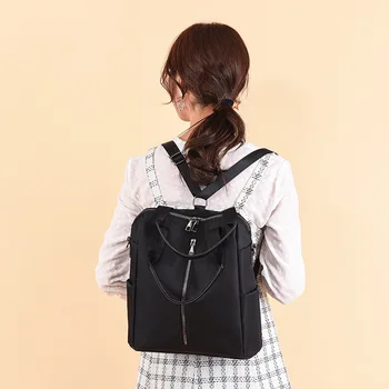 

2020 new shoulder bag large capacity travel bag fashion casual solid color travel backpack double zipper anti-theft backpack