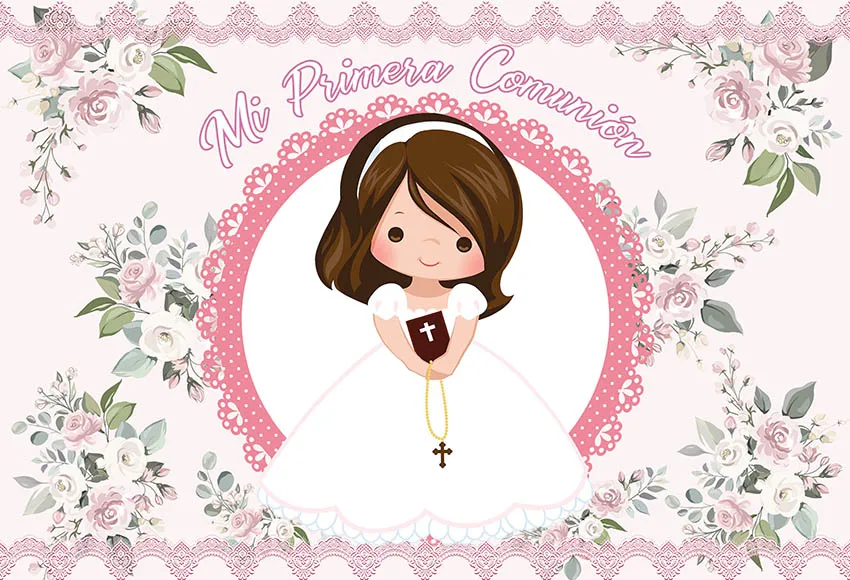 Photography Background My First Communion Girl Baptism God Bless Baptism Mi Bautizo Decor Backdrop Photo Studio Props photo backdrop,photo wallpaper