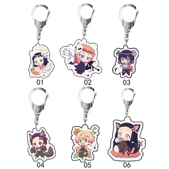 

Anime Demon Slayer Kimetsu No Yaiba Kamado Tanjirou Cosplay Prop Accessory Keychain Kamado Nezuko Acrylic Key Chain