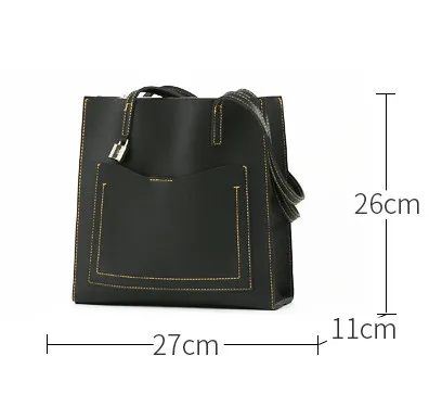 Simple Women Bag Handbag Soft New Fashion Casual Female Shoulder Bag Large Capacity Ladies' Portable Tote Bag Sewing thread