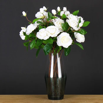 

10 PCS Gardenia Artificial Flowers Non-woven Fabrics Big White Flowers Wedding Flower Decoration Valentine's Day Love Gift