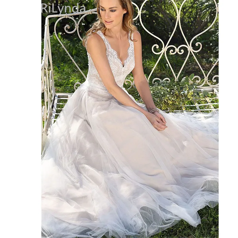 Свадебные платья,, v-образный вырез, белое, цвета слоновой кости, vestido de noiva, кружевное и Пятнистое платье невесты, ТРАПЕЦИЕВИДНОЕ ПЛАТЬЕ со шлейфом, изготовленное на заказ