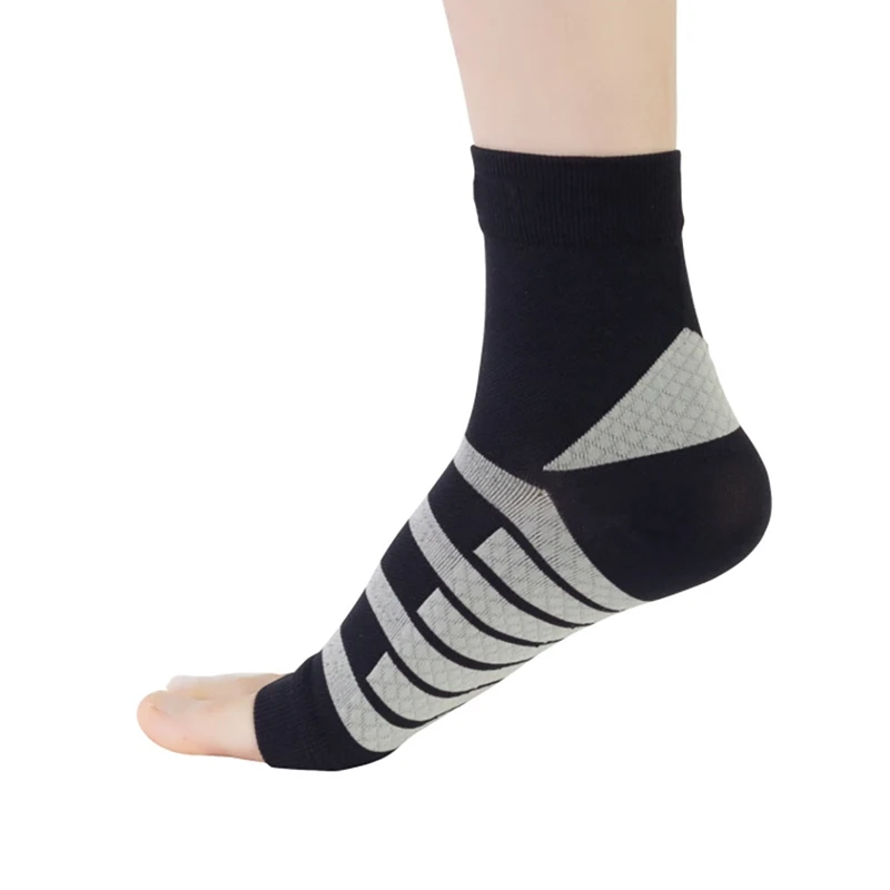 1 Pair Universal Sport Ankle Brace Protector Anti-sweat Compression Feet Support Breathable Wrap Sleeve Protection