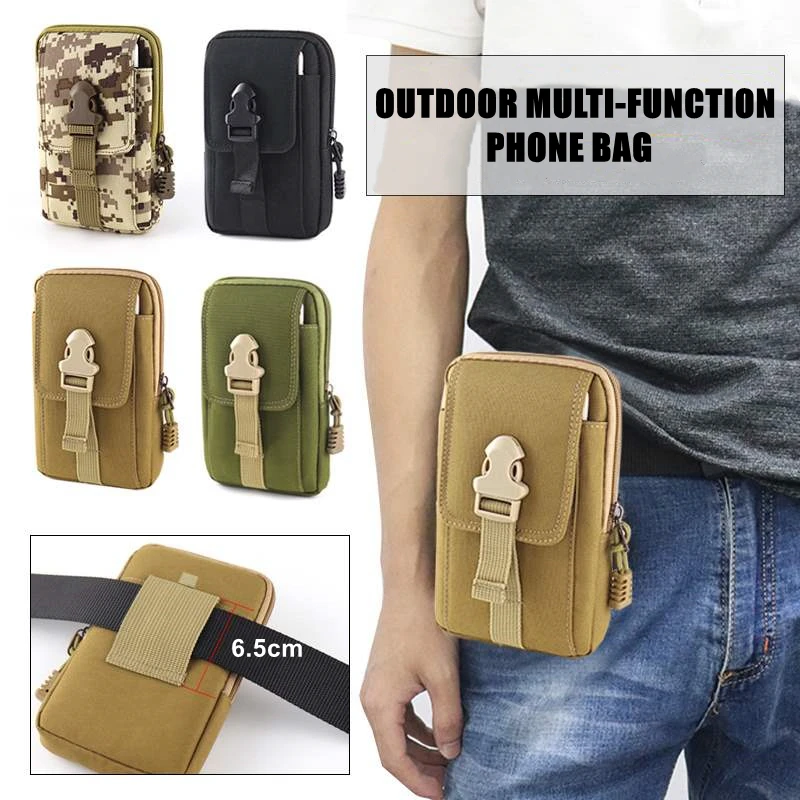 6 Inch Hot Mobile Phone Bag Quality Men's Cigarette Mobile Phone Waist Bag Outdoor Casual High Quality Fanny Pack