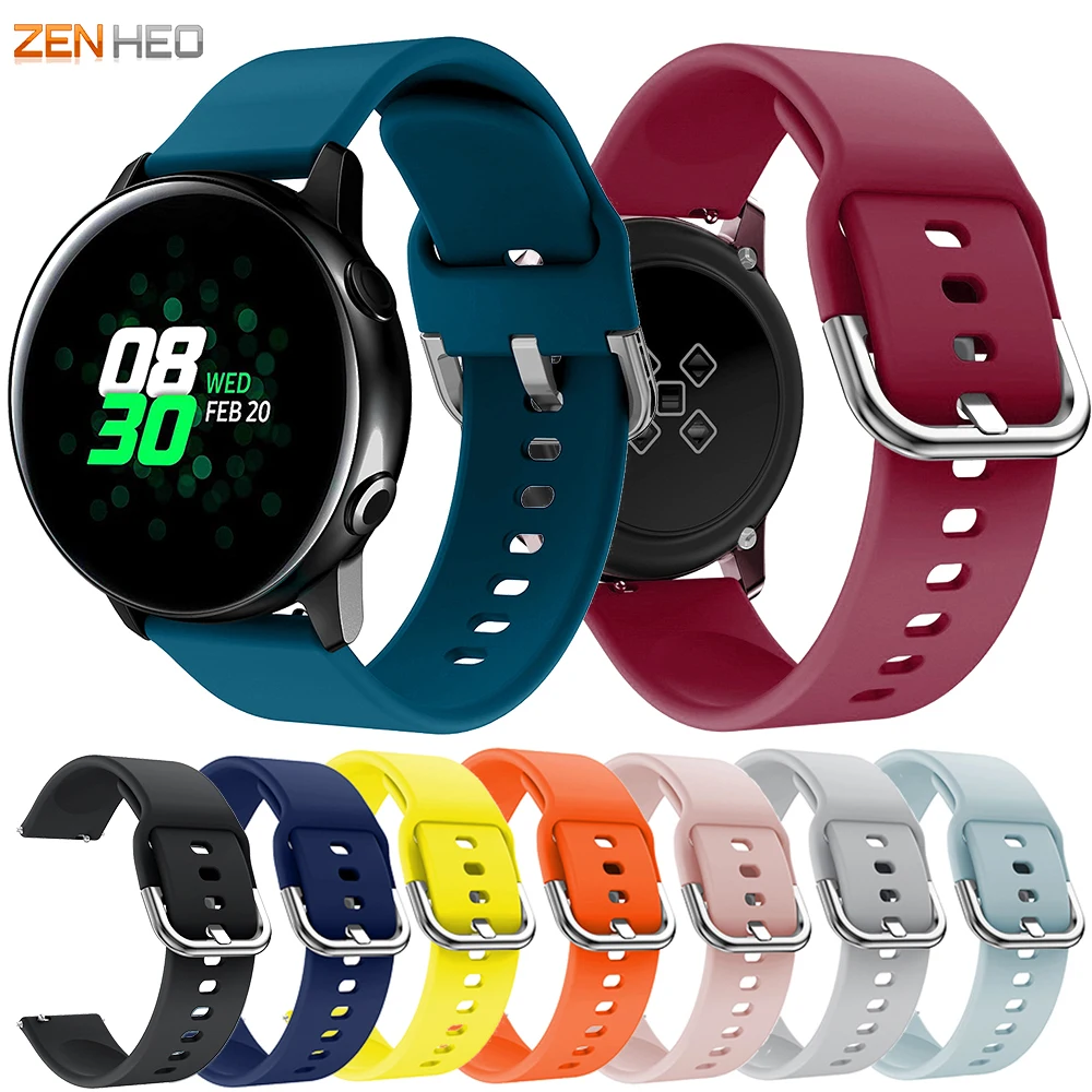 Ремешок силиконовый для Samsung Galaxy Watch Active 2/Gear S2 сменный классический браслет
