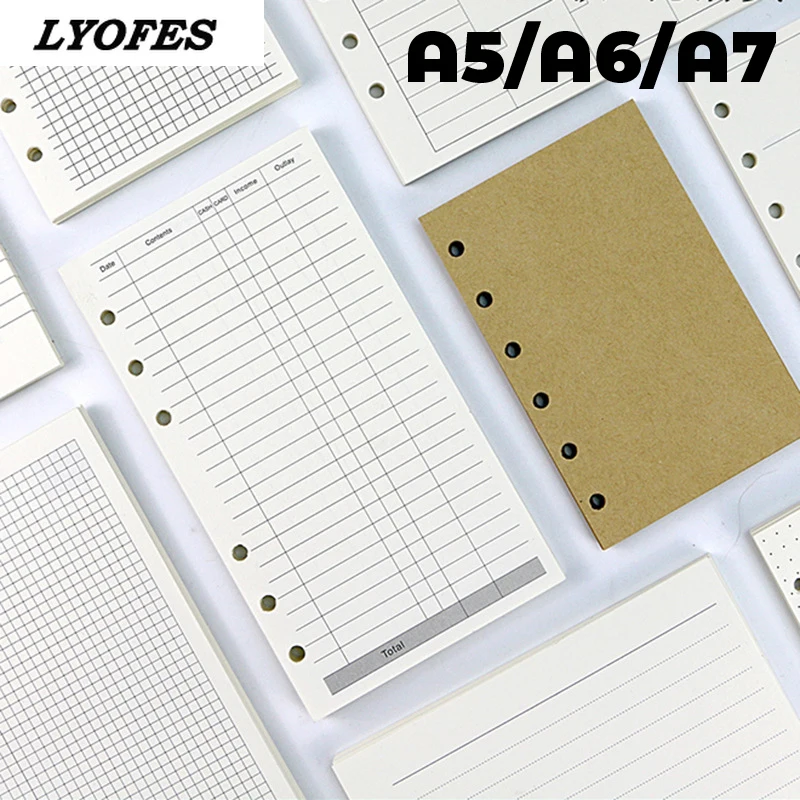 45 Sheets Business A5 A6 Loose Leaf Notebook Refill Spiral Binder Index