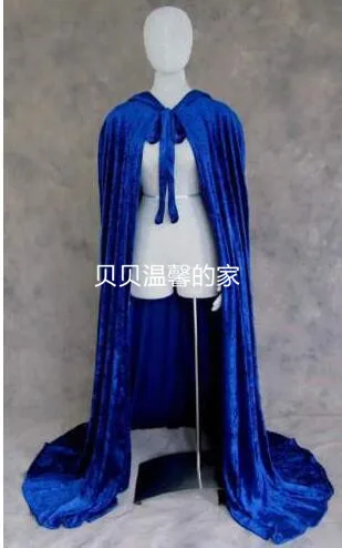 Подкладка атласная бархатный плащ с капюшоном готическое, Викка халат средневековая накидка, способный преодолевать Броды для взрослых Для женщин костюмы на Хэллоуин - Цвет: 5