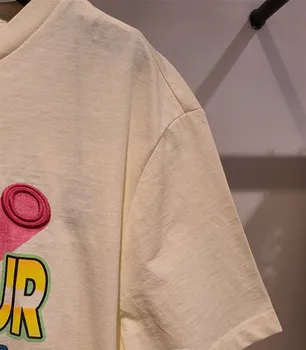 

Women's Tshirt Simple Style Embroidery Letter Casual Loose T-shirt Female Tees