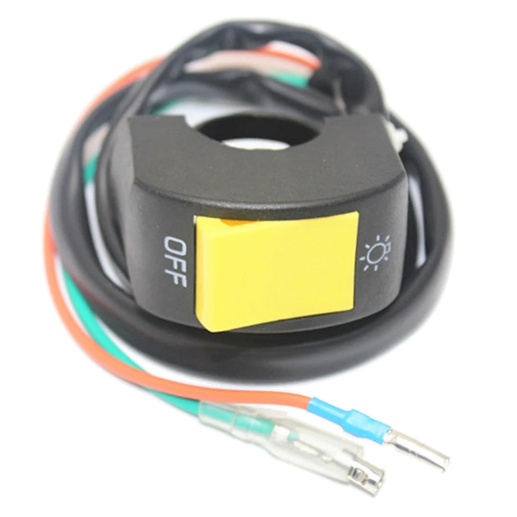 Motorcycle ATV Bike 7/8 Handlebar Headlight LED Spot Light Lamp Stop Switch