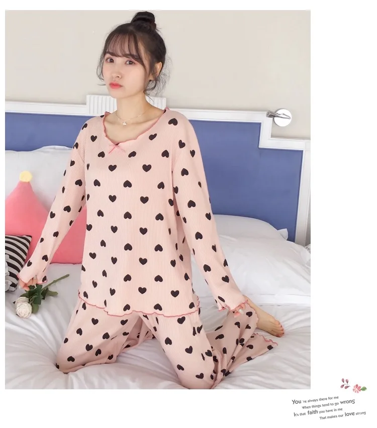 Новинка года; одежда для молодых девушек; сезон осень; хлопковые M-XXL с сердечками для студентов;