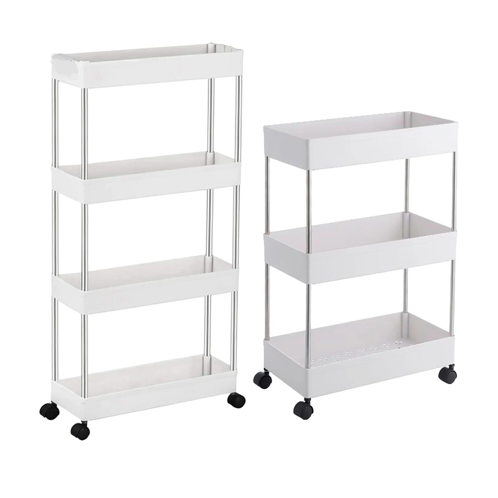 Trolley kitchen rack with wheel mobile floor storage shelf multi-layer bathroom