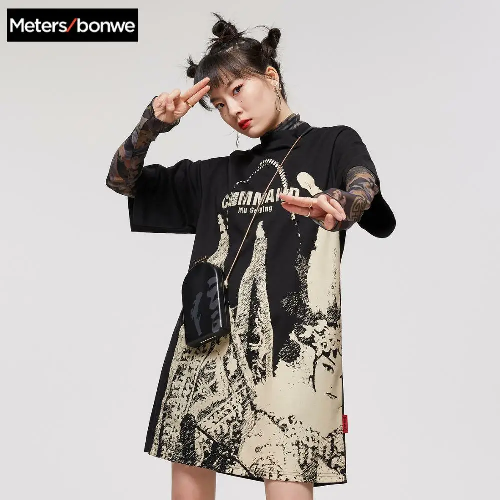 Metersbonwe Peking Opera Series 2020 Summer New Fashion Street Dresses Peking Opera Printing Dresses Women 243342 Metersbonwe Peking Opera Series 2020 Summer New Fashion Street Dresses Peking Opera Printing Dresses Women 243342