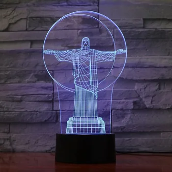 

Jesus Howard bless 7 Color Lamp 3d Visual Led Night Lights For Kids Touch Usb Table Lampara Lampe Baby Sleeping Nightlight