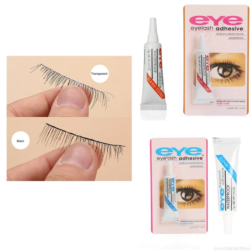 

7g Clear/Black Adhesive Eyelash Glue Holder Rings Waterproof False Eyelashes Makeup Eye Lash Glue Beauty Cosmetic Tools TSLM2