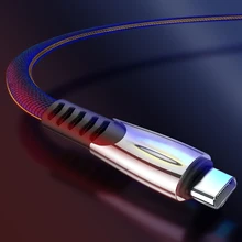 Кабель usb type C 3 м с нейлоновой оплеткой, 3 А, адаптер для быстрой зарядки samsung type C, кабель USB C type C для Xiaomi Redmi Note 8 Pro 7