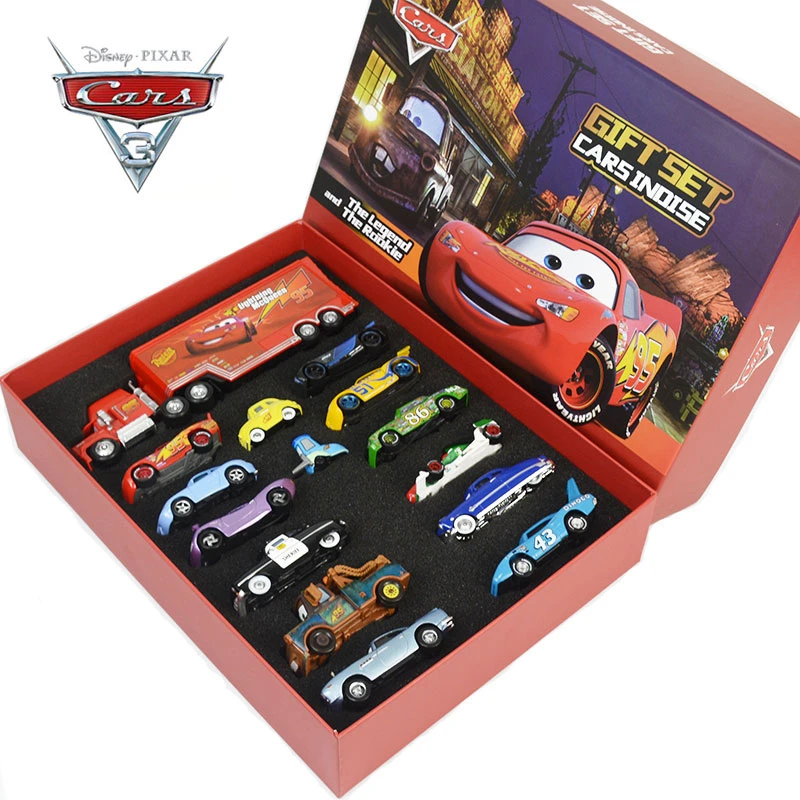 1:55 Disney Pixar Cars 3 Metal Diecast Car Model Toy Gift Set