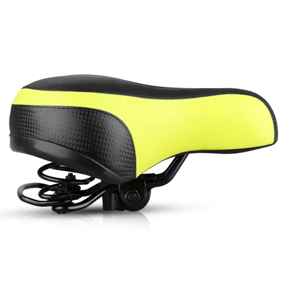 

Comfortable Men Women Bike Seat C99 Memory Foam Padded Leather Wide Bicycle Saddle Cushion with Taillight