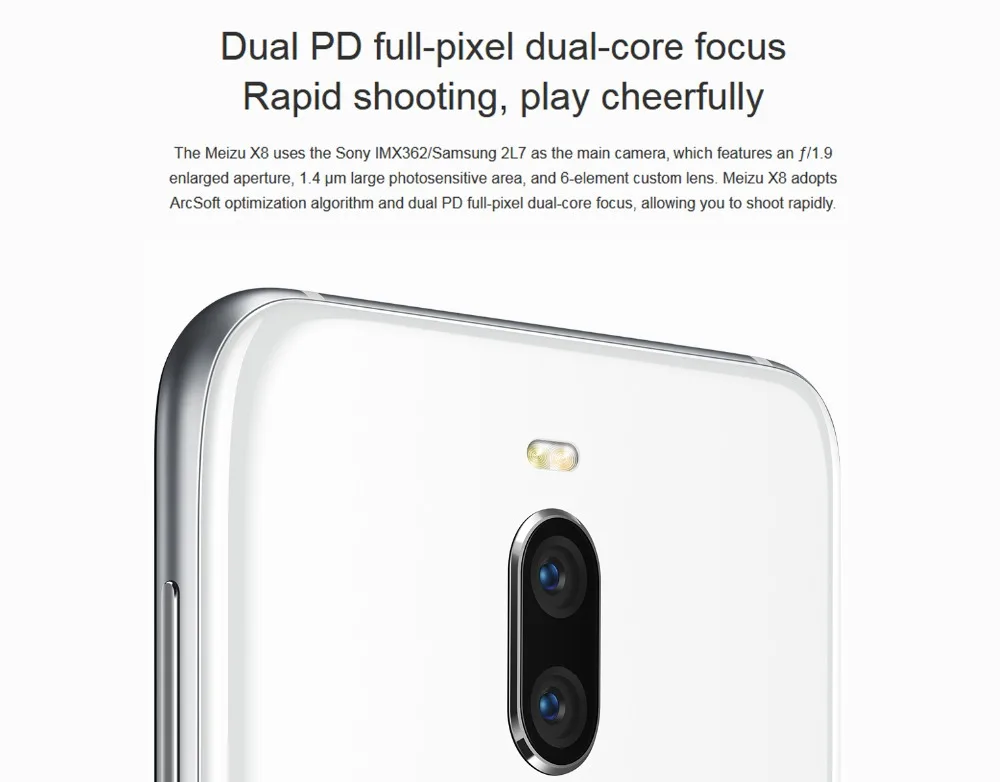 Оригинальный мобильный телефон Meizu X8, 6,2 дюймов, 4 Гб ОЗУ, 64 Гб ПЗУ, Восьмиядерный процессор Snapdragon 710, двойная задняя камера, разблокировка