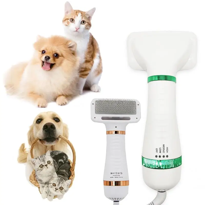 

2 In 1 Low Temprature Noise Pet Dryer Dog Grooming Comb Pet Hair Dryer Gooming Comb Animal Grooming Dryer Cat Hair Dryer Comb