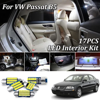 

17Pcs Canbus White LED Interior Light Kit For 1997-2005 Volkswagen VW Passat B5 3B Sedan Avant LED Interior License Plate Light