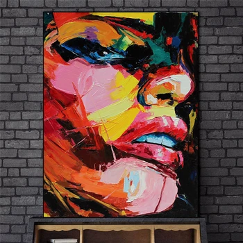 

Abstract Girl Face Canvas Painting Modern Watercolor Art Canvas Graffiti Art Posters And Prints Wall Pictures Home Decor Cuadros