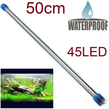 

luz para pecera acuario 45 led 50cm lampara tubo sumergible