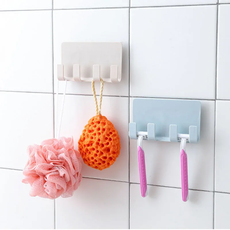 1pc Cell Mobile Phone Storage Rack Wall Sticking Shelf with Hooks Creative Adhesive Charging Racks Bathroom Shelves | Дом и сад