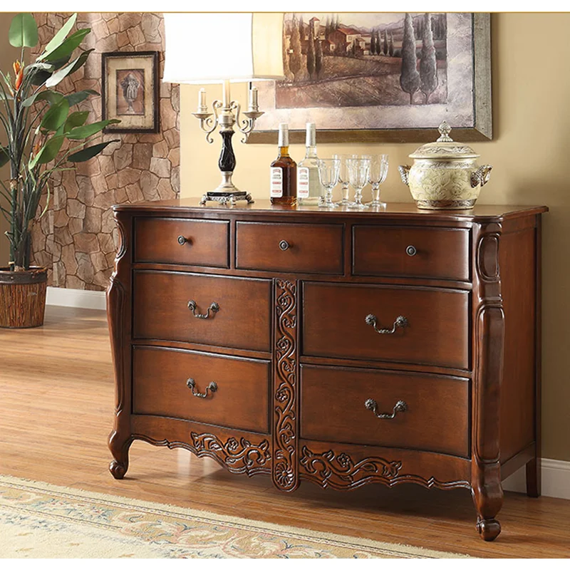 Side cabinet Американский стиль туалетный столик с ящиками и ящиками комод для спальни столовой и гостиной WA630 - Цвет: Side cabinet