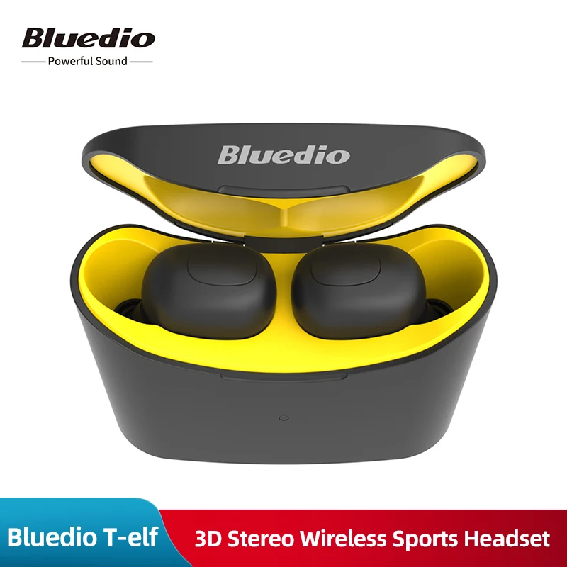 

Original Bluedio T-elf TWS BT 5.0 Mini Earphone 3D Stereo Wireless Sports Headset Deep Bass Earbuds with 650mAh Charging Box