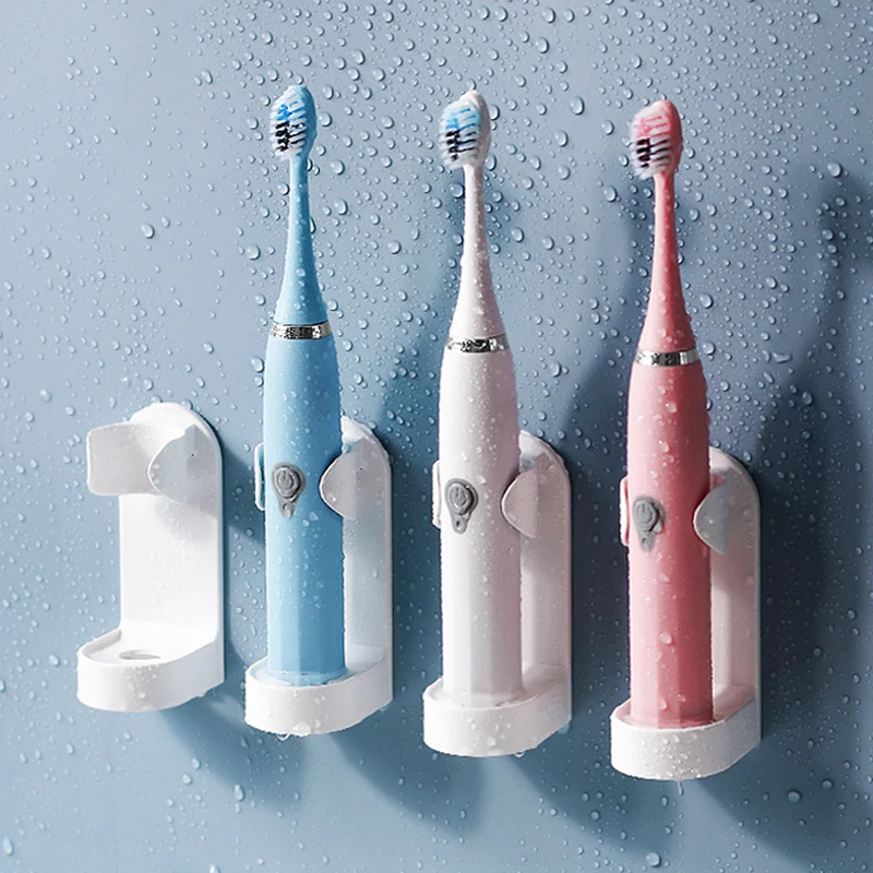 Soporte de silicona para cepillo de dientes eléctrico, perchero impermeable  montado en la pared, colgador sin perforaciones, accesorios de baño -  AliExpress