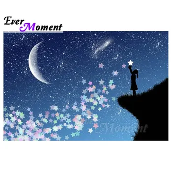 

Ever Moment Diamond Art Painting Full Square Drills Starry Night Sky Children DIY Hobbies and Handicrafts Leisure At Home 4Y845