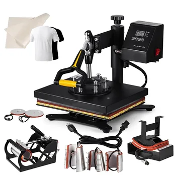 

Heat Press Machine 8in1 30x25cm Multifunction Sublimation Desktop Iron Baseball Hat Press 12x10" Digital Swing