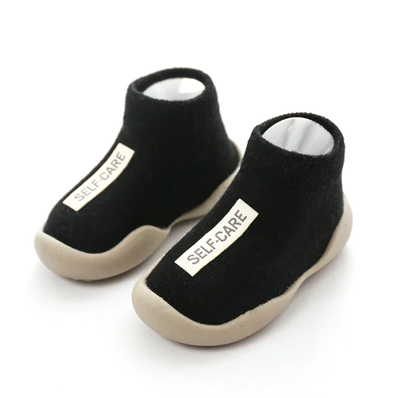 Детская обувь для девочек, коллекция года, для малышей, для первых шагов, мягкая резиновая подошва, обувь для малышей осень-зима, унисекс вязаная обувь, нескользящие носки - Цвет: CYZZ00L-B