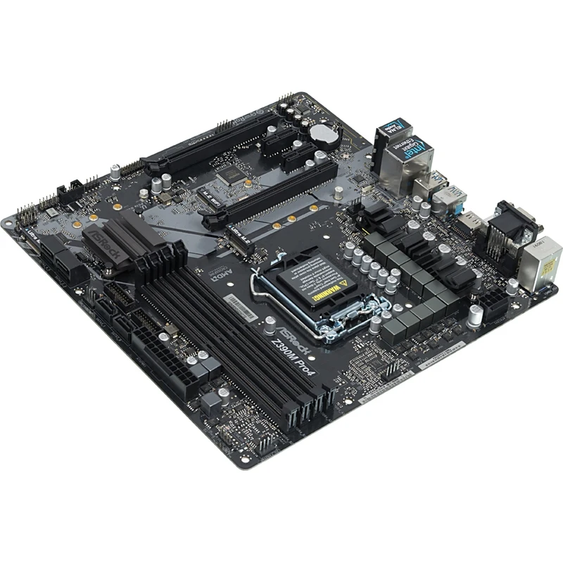 Материнская плата Asrock Z390M PRO4 Soc-1151v2 Intel Z390 4xDDR4 mATX AC`97 8ch(7.1) GbLAN RAID+VGA