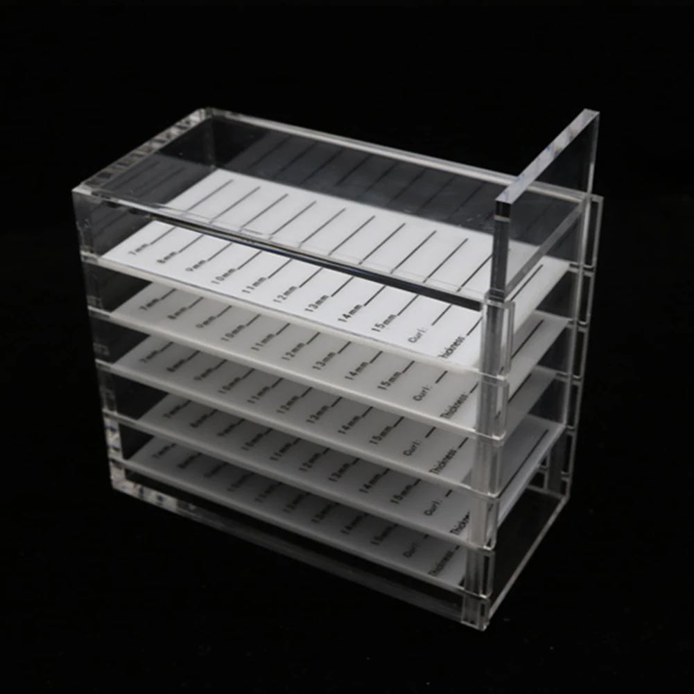 Держатель индивидуальный 5 слоев прозрачный Дисплей Чехол Коробка для хранения стенд ложный макияж ресниц акриловый паллет Органайзер салон