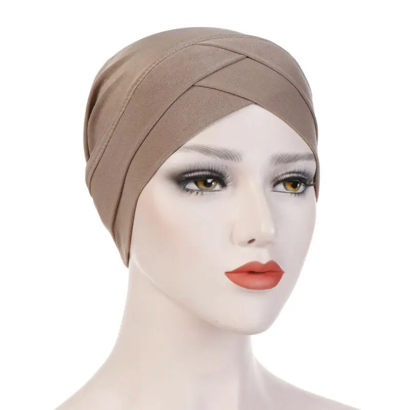 Мусульманский женский головной платок тюрбан шляпа крест хиджабы выпадения волос Рак химиотерапия шляпа