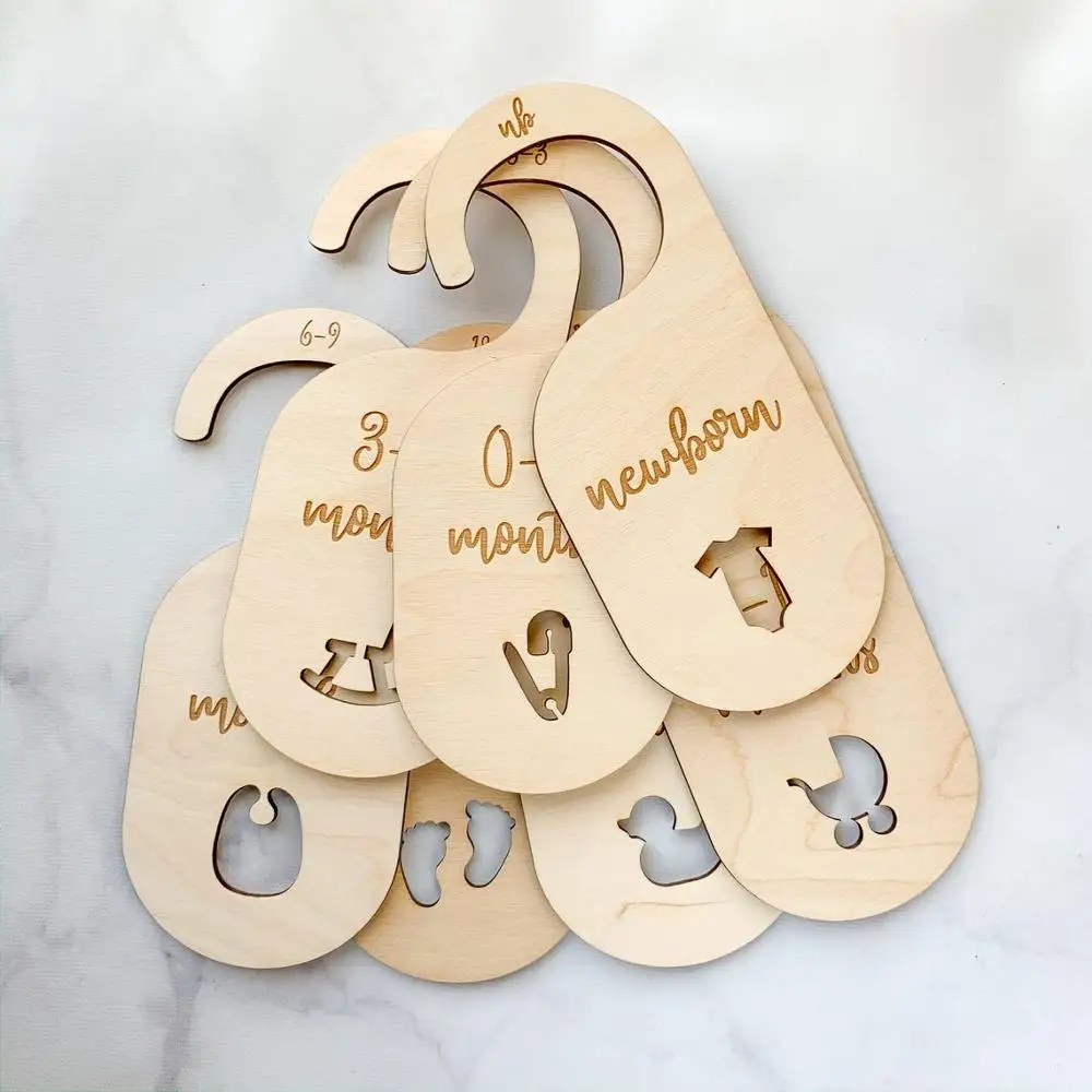 Separateurs De Garde Robes En Bois Pour Bebes Personnalises Pour Nouveau Ne De 24 Mois Organisateurs De Vetements Cadeau De Fete Prenatale Pour Maman Aliexpress