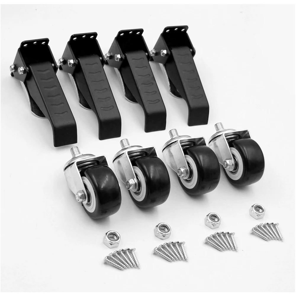 

4pc Aluminum Alloy 360 Degree Maneuverability Moving Casters Workbench Casters Woodworking DIY Tools Support up 550 lbs per set