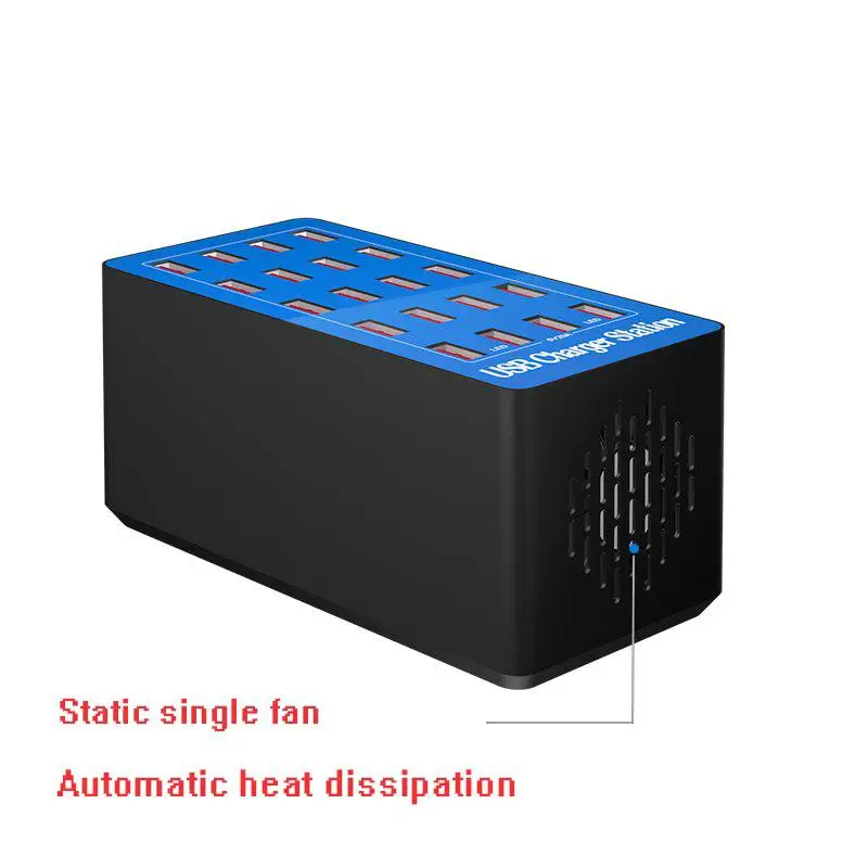 SCOMAS Зарядное устройство станция 20-Порты и разъёмы 20A 100W зарядное устройство usb multi концентратор зарядка через usb док-станция Универсальный держатель для мобильного телефона для рабочего стола, Зарядное устройство s