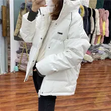 

Ins sweet simple wind stand collar loose big pocket short raspberry short bread jacket cotton padded woman