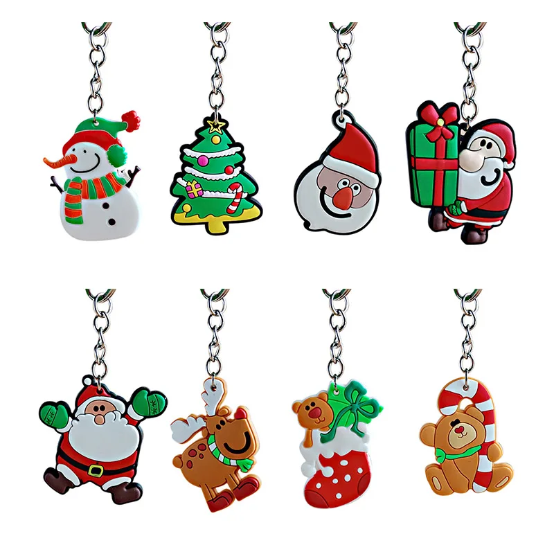 Christmas Pendant Key Pearl Santa Claus Cute Chain Trees Small Bag | Дом и сад