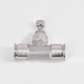 

4/6/8/10/12mm Press Fit Push In Quick Connector Air Flow Control Needle Valve Pneumatic 304 Stainless Steel Air Fitting Homebrew