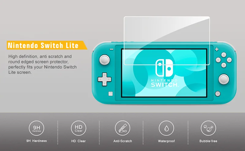 Защитная пленка для экрана для nintendo Switch Lite, закаленное стекло для nintendo Switch Lite-устойчивость к царапинам/Высокая четкость