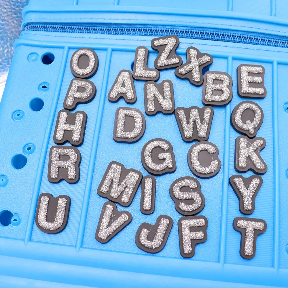 Abalorios de letras aplicaciones amplias Abalorios de alfabeto de letras  negras para manualidades ANGGREK Otros