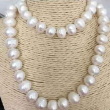 

35" AAA 11-13 MM SOUTH SEA NATURAL White PEARL NECKLACE 14K GOLD CLASP
